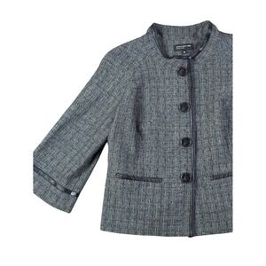 Jones New York Wool & Leather Blazer 12